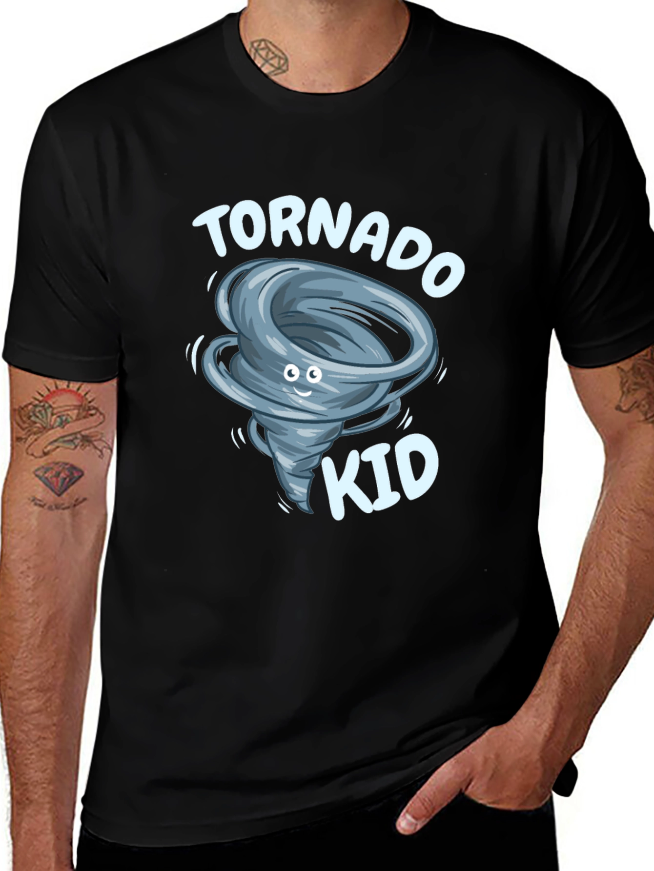 Tornado Kid Graphic T-Shirt - Whimsical Weather Tee