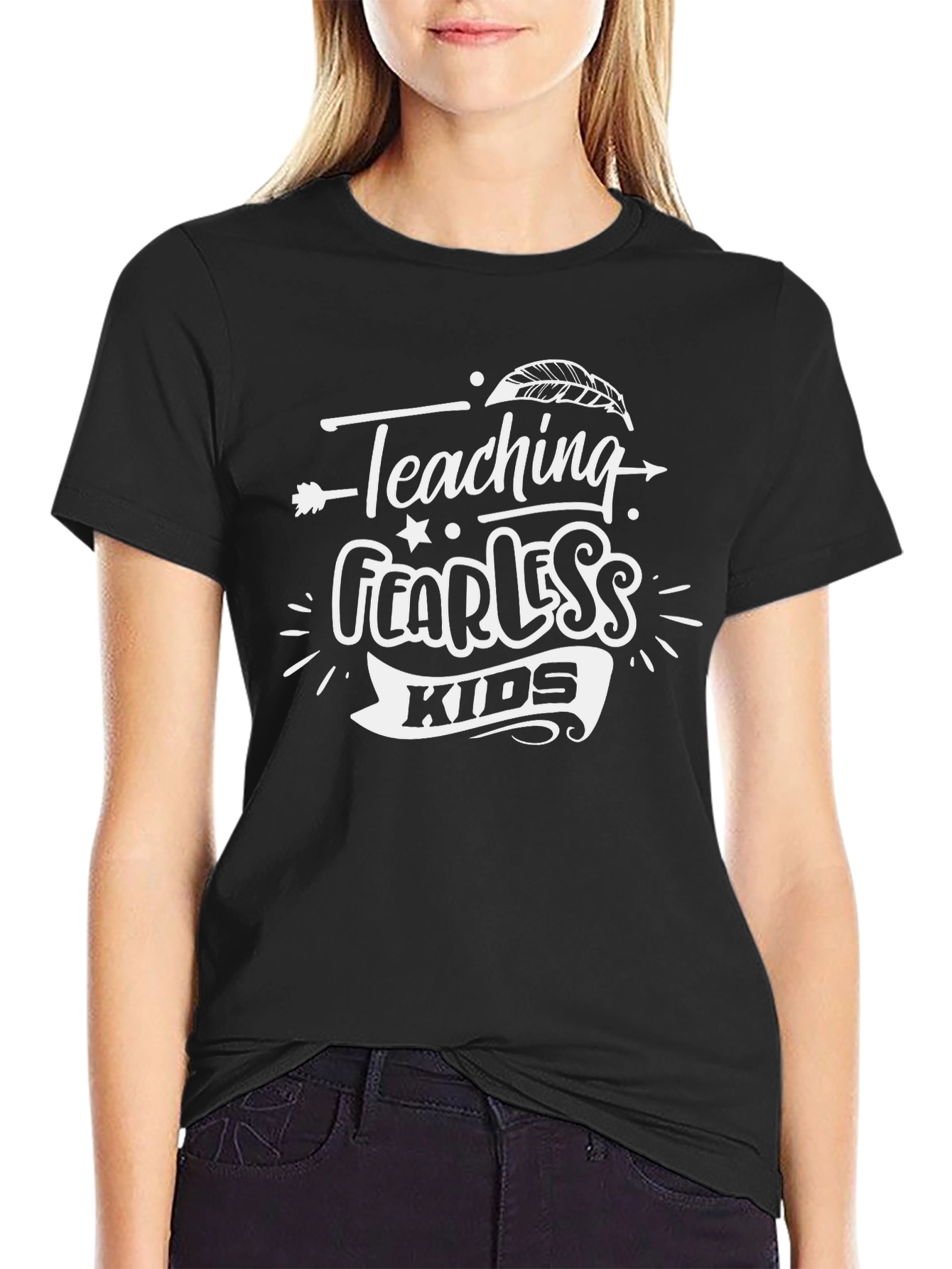Teaching Fearless Kids Graphic Tee - Black T-Shirt