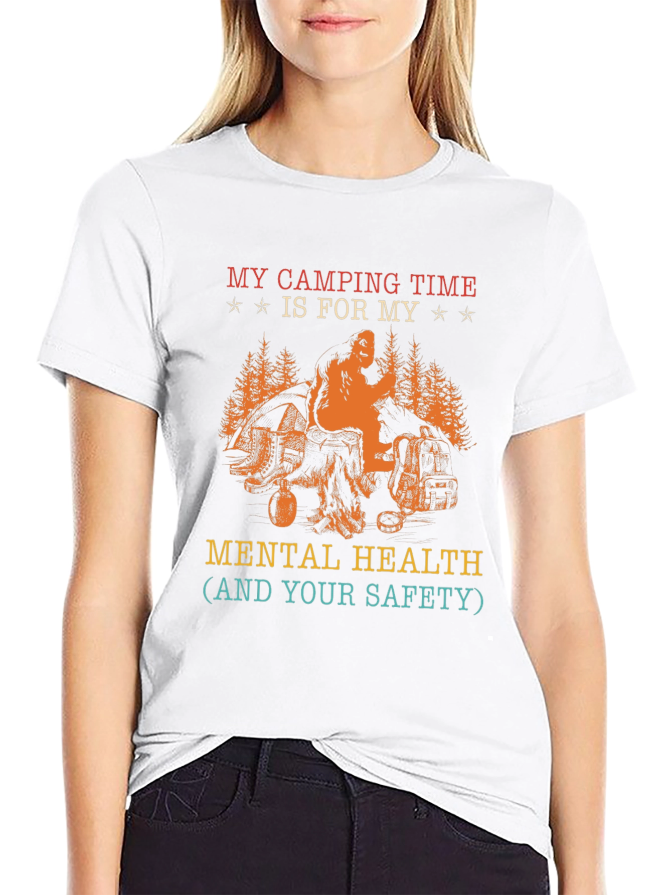 Camping Mental Health T-Shirt