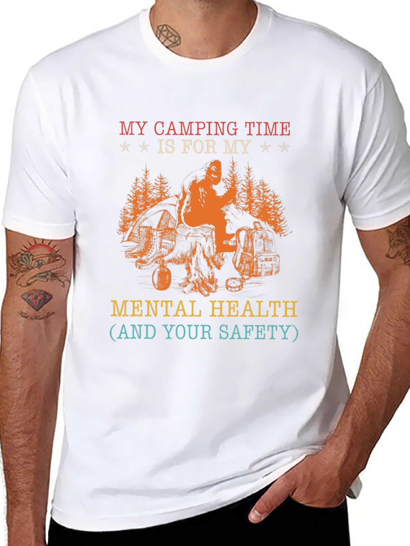 Camping Mental Health T-Shirt