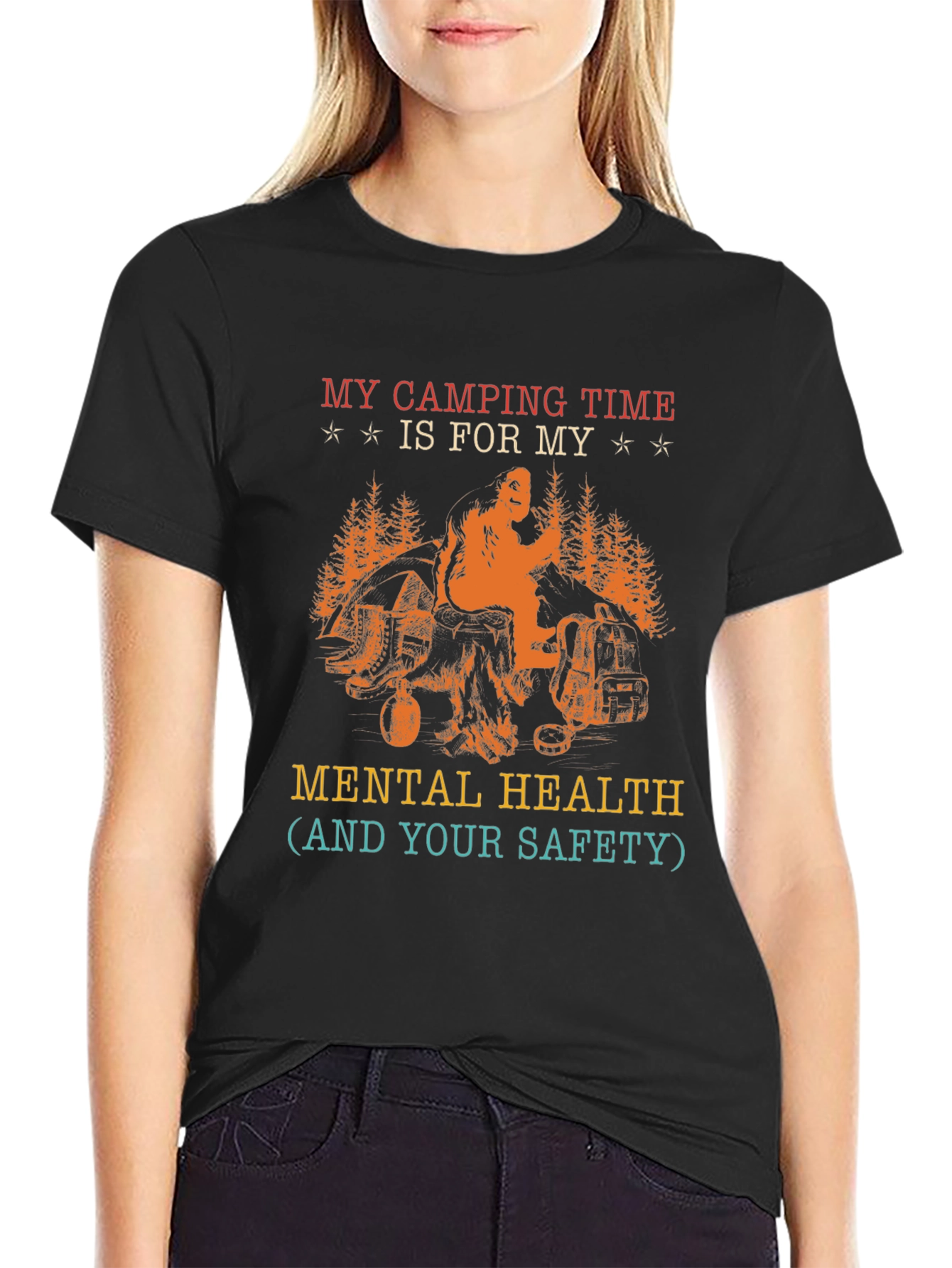 Camping Mental Health T-Shirt