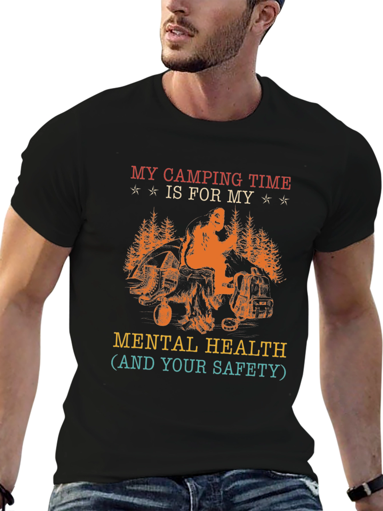 Camping Mental Health T-Shirt