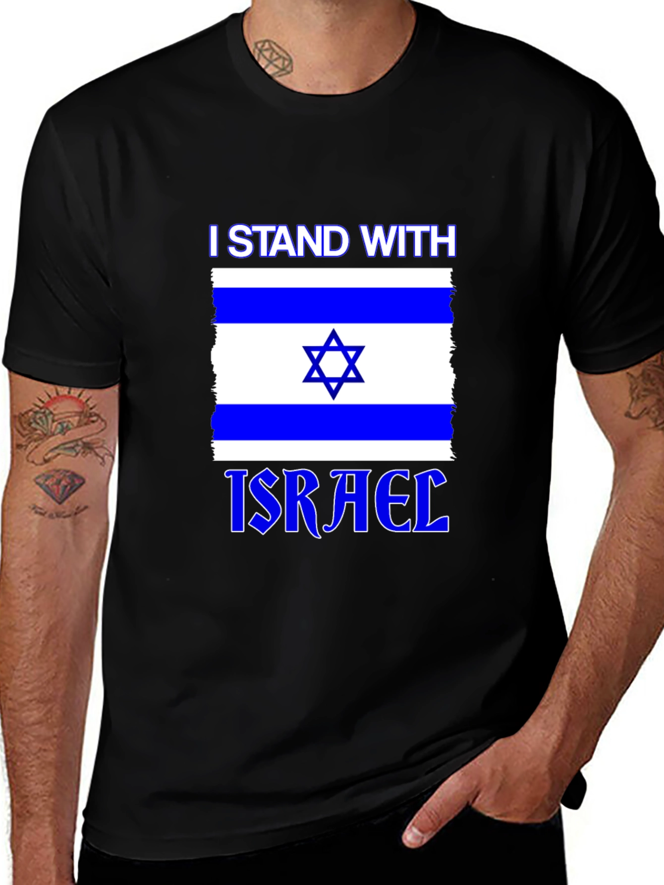 I Stand With Israel T-Shirt - Classic Black Tee