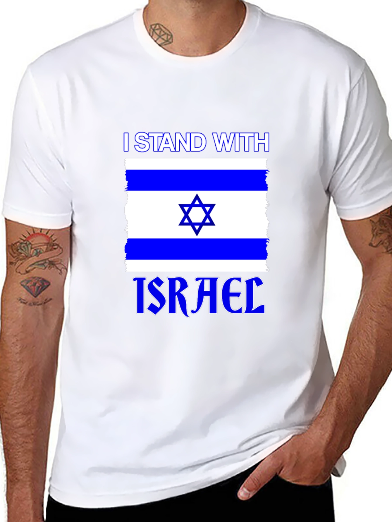 I Stand With Israel T-Shirt - Classic Black Tee