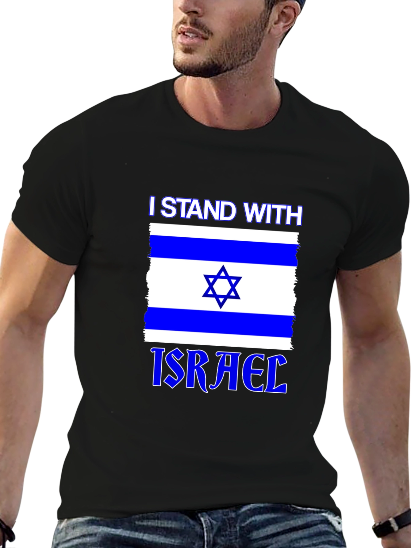 I Stand With Israel T-Shirt - Classic Black Tee
