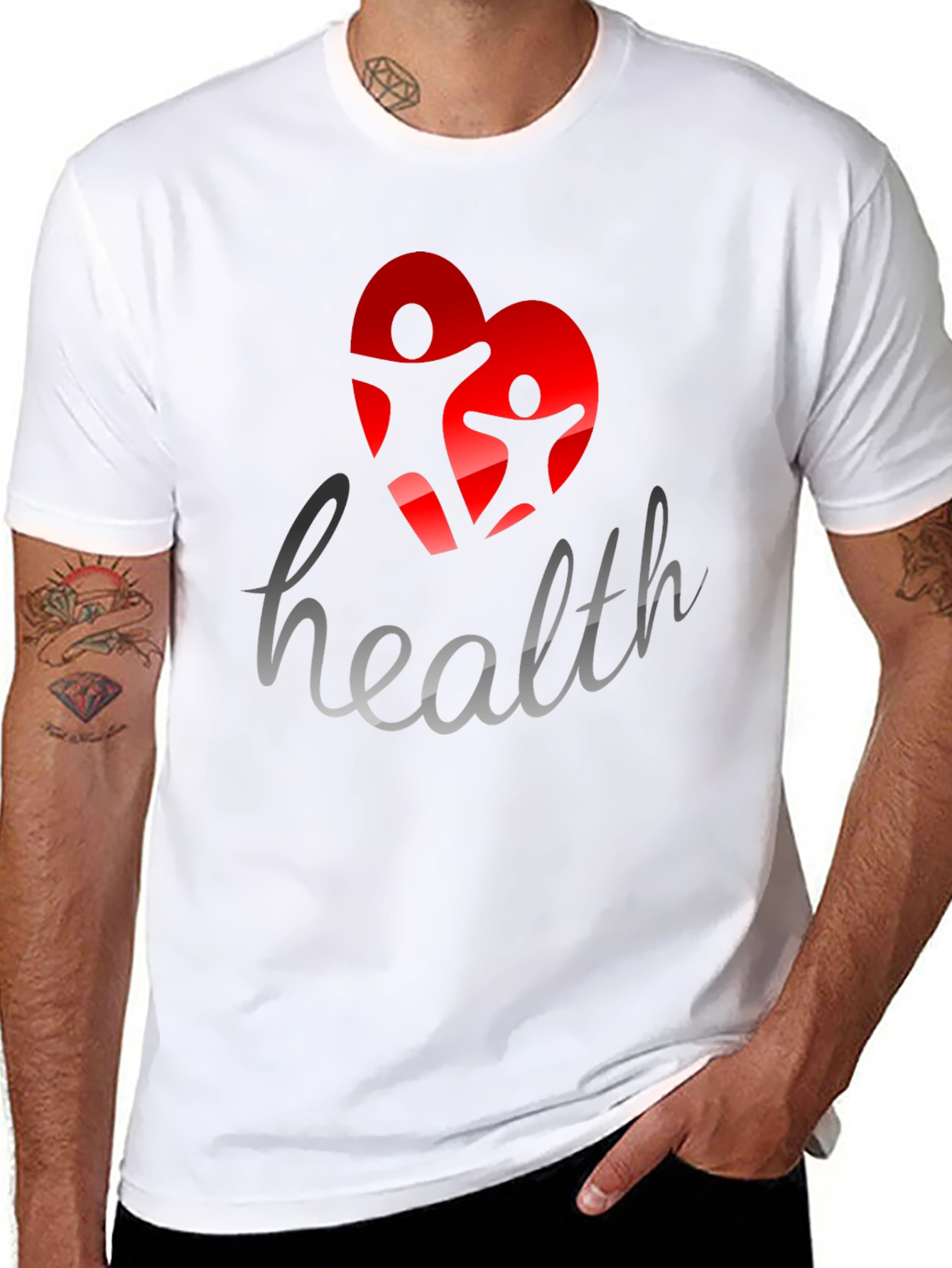 Health Awareness Graphic Tee - Black