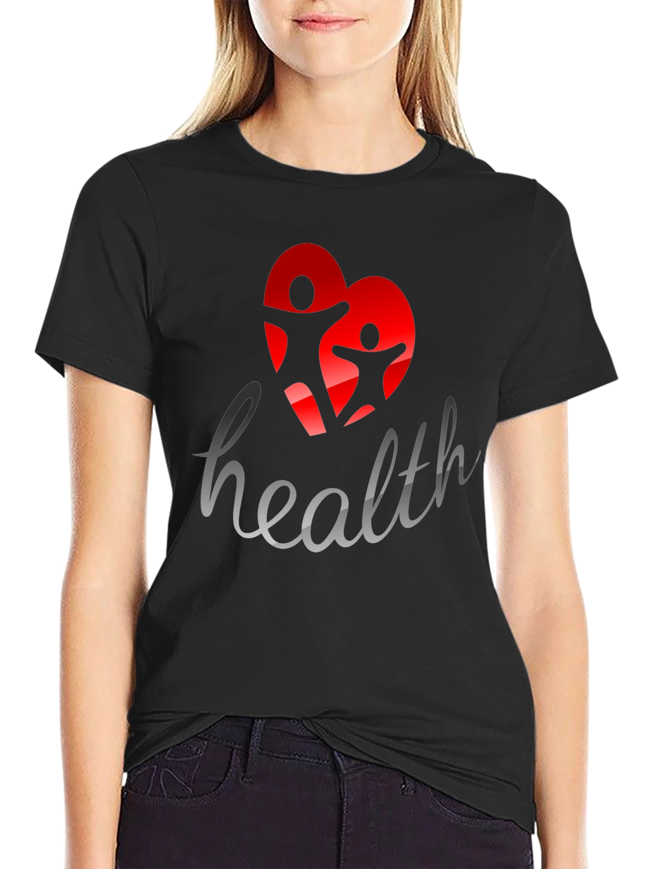 Health Awareness Graphic Tee - Black