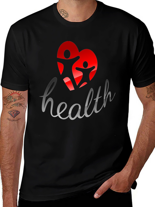 Health Awareness Graphic Tee - Black