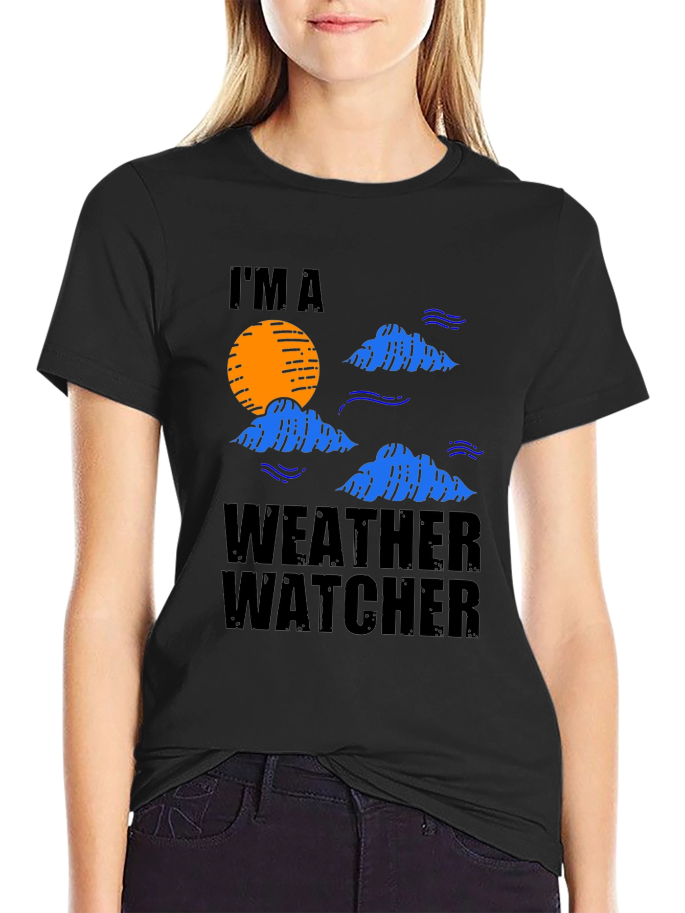 Im A Weather Watcher Black T-Shirt