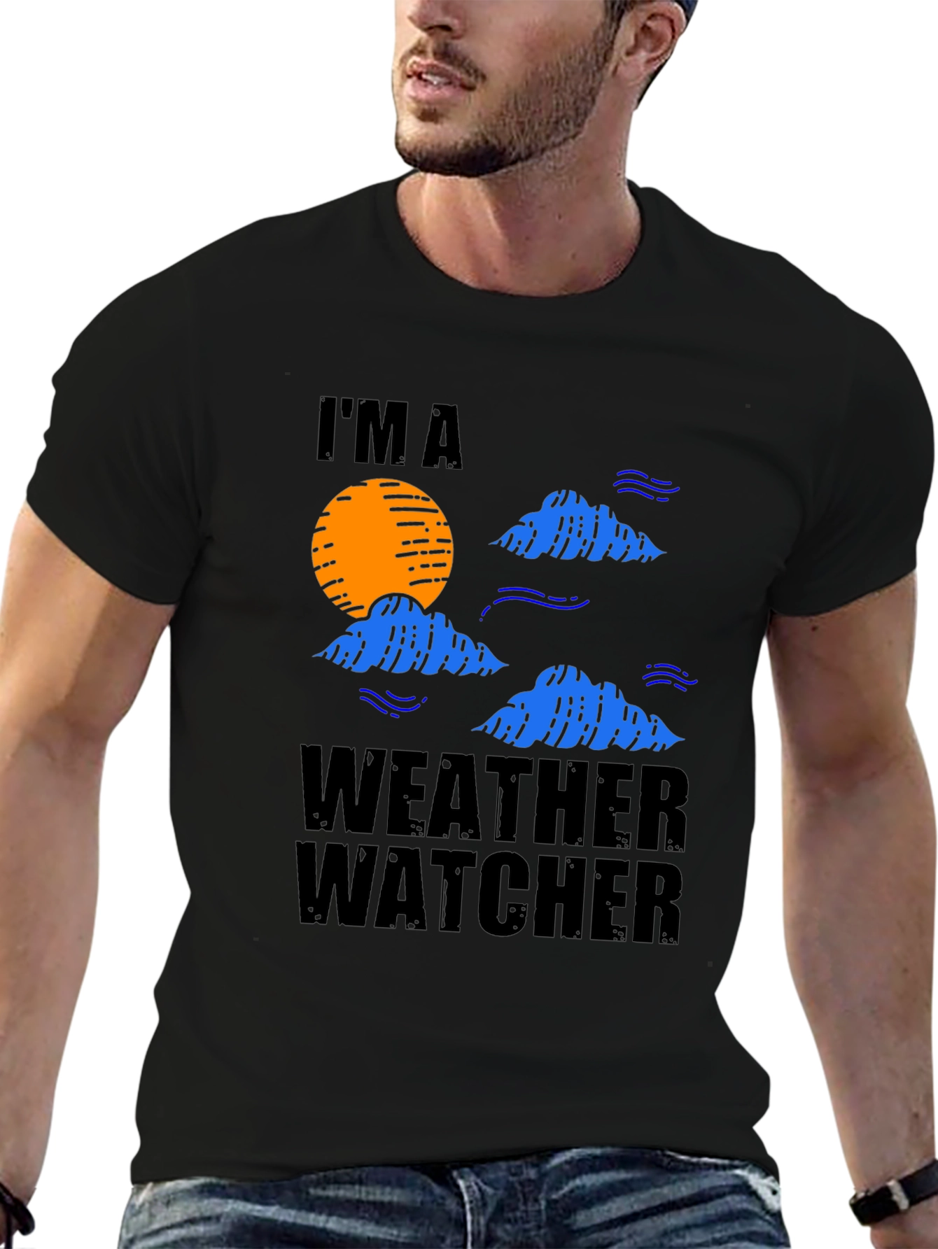 Im A Weather Watcher Black T-Shirt