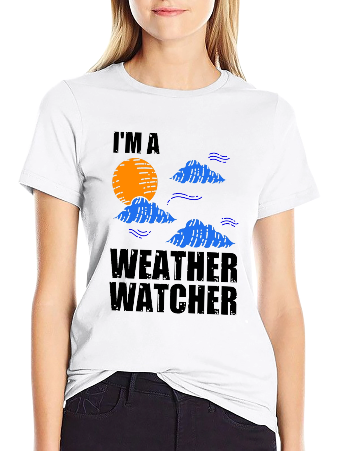 Im A Weather Watcher Black T-Shirt