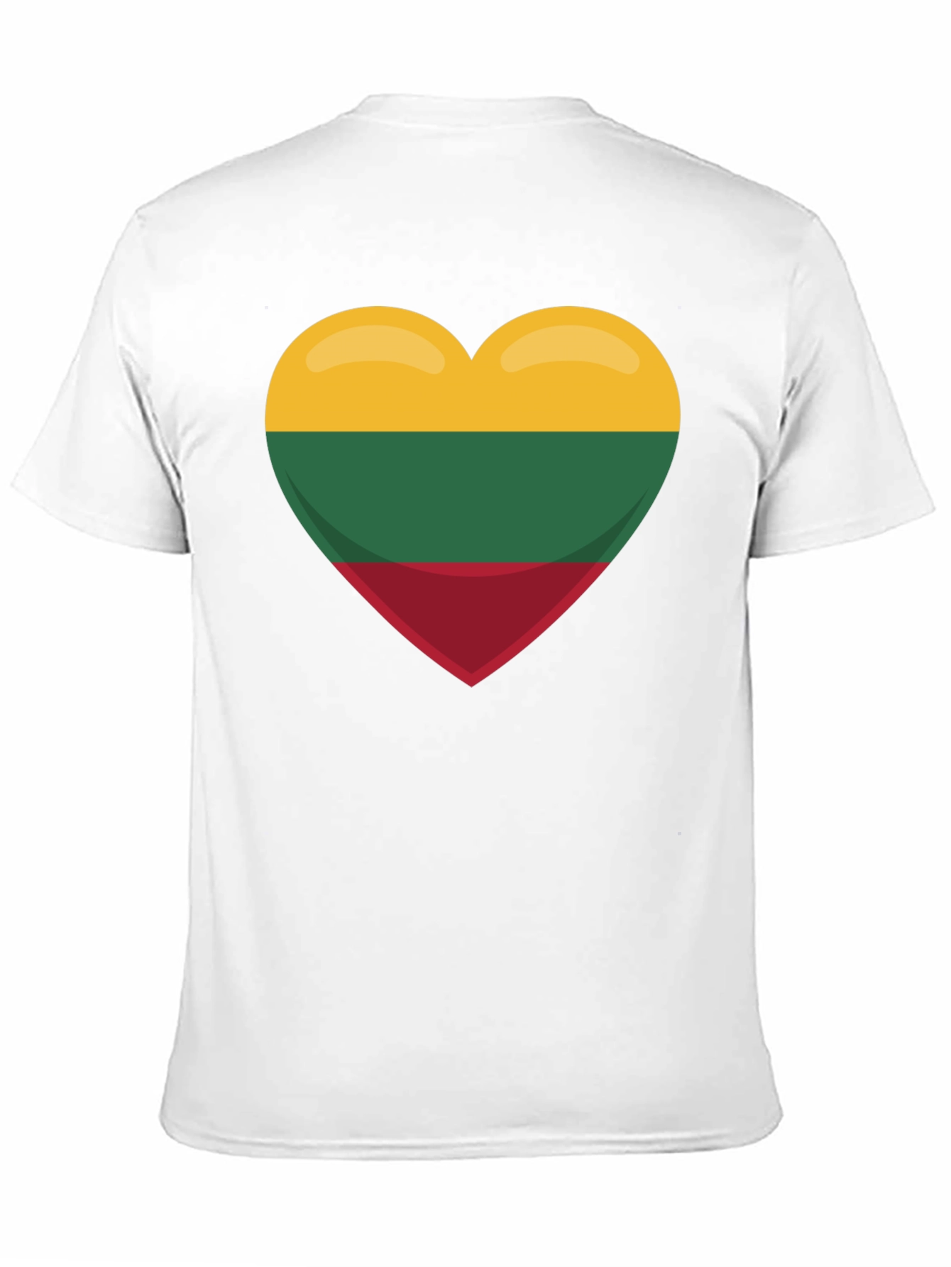 Lithuania Flag Heart T-Shirt - Black Tee
