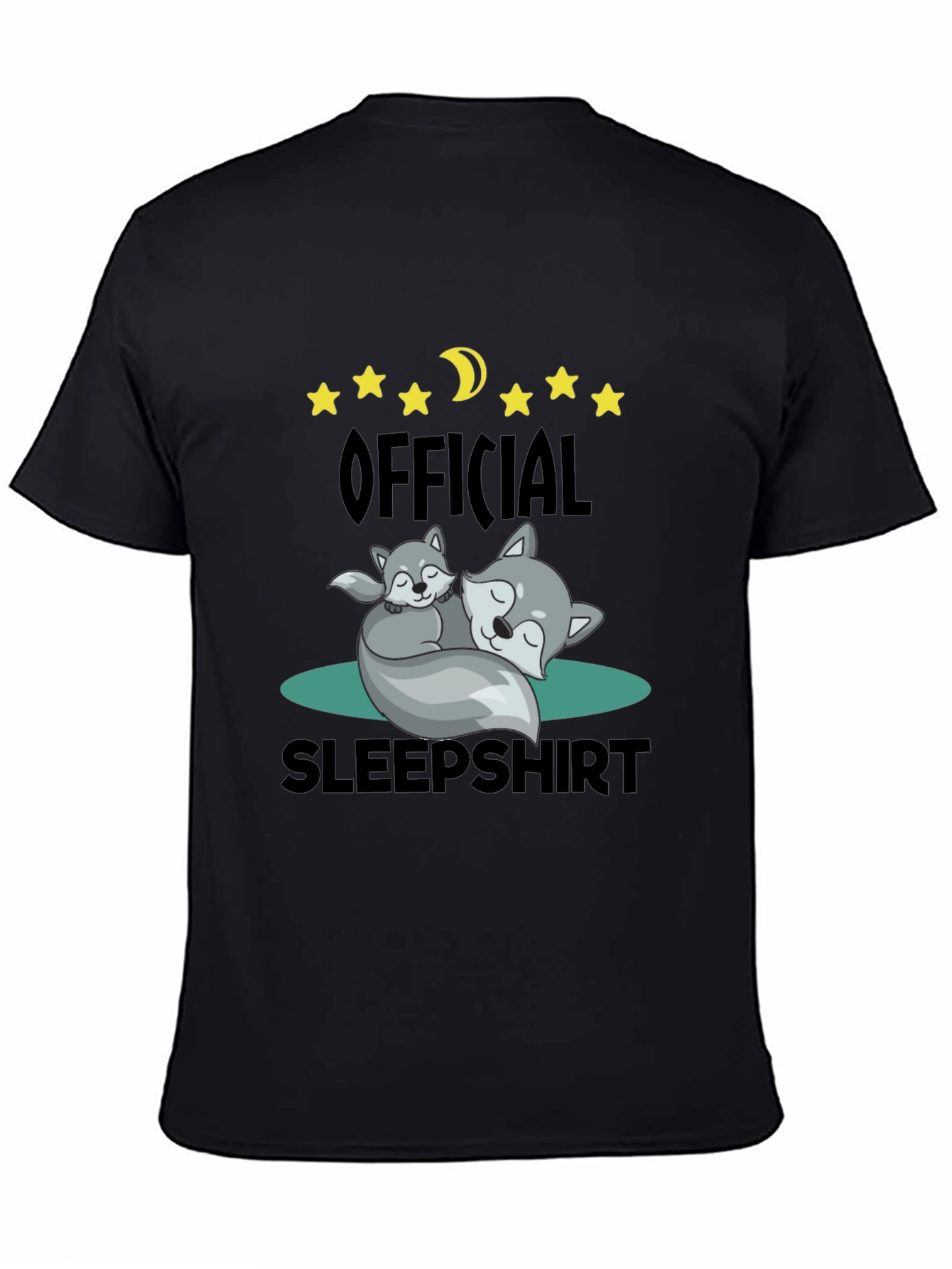 Official Sleepshirt - Cute Wolves & Moon T-Shirt