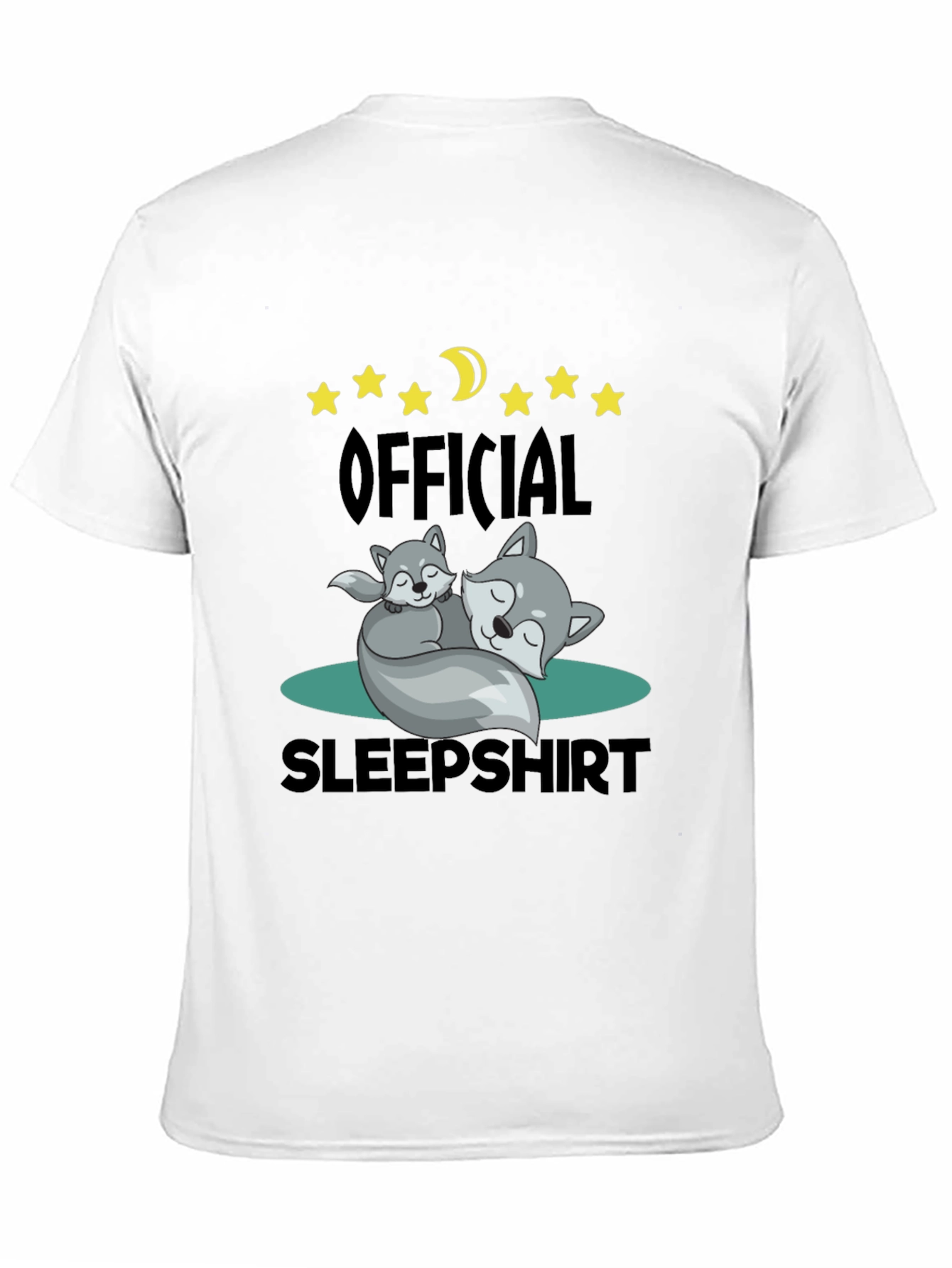 Official Sleepshirt - Cute Wolves & Moon T-Shirt