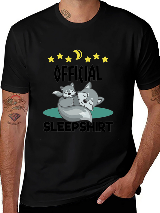 Official Sleepshirt - Cute Wolves & Moon T-Shirt