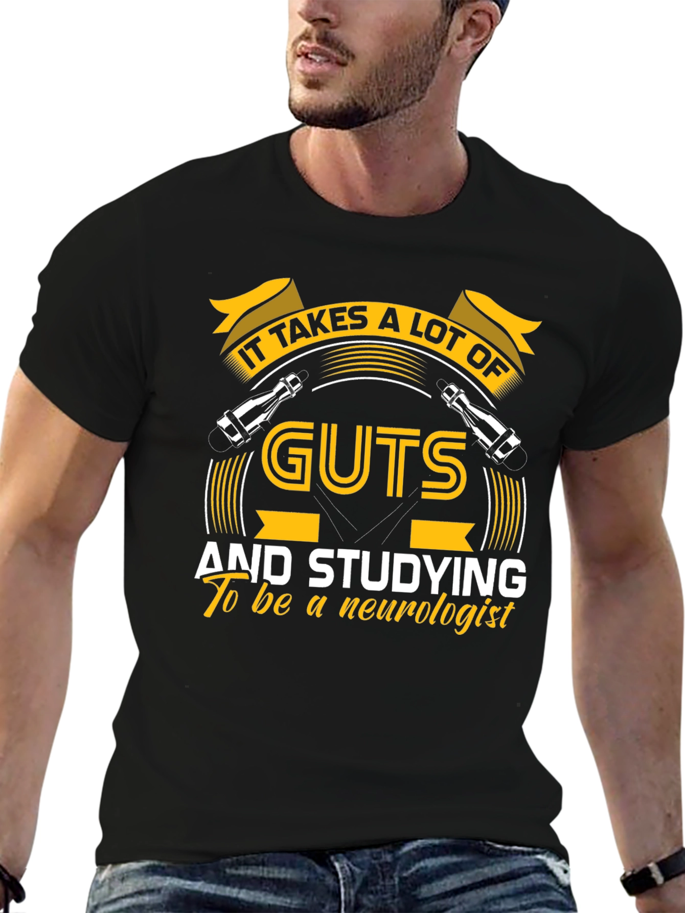 Neurologist Guts T-Shirt: Study Hard!