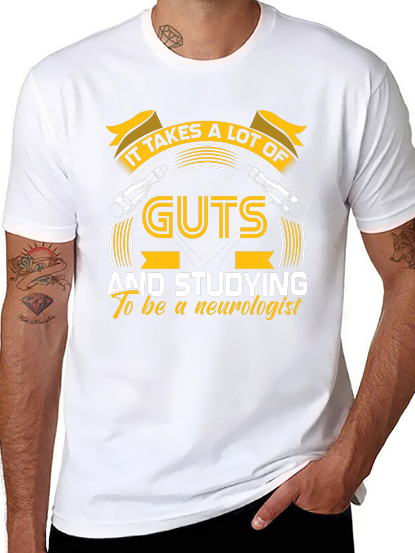 Neurologist Guts T-Shirt: Study Hard!