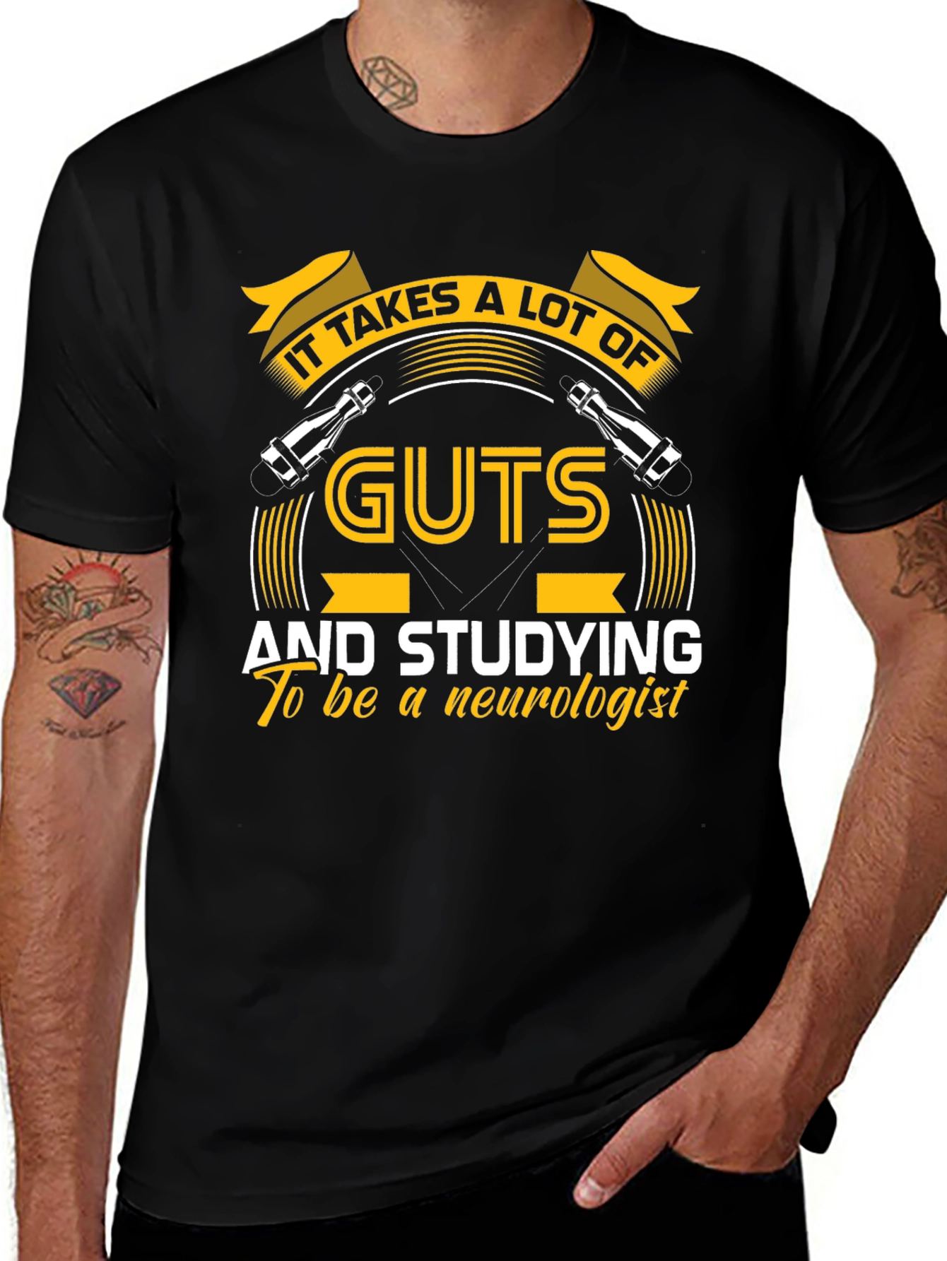 Neurologist Guts T-Shirt: Study Hard!