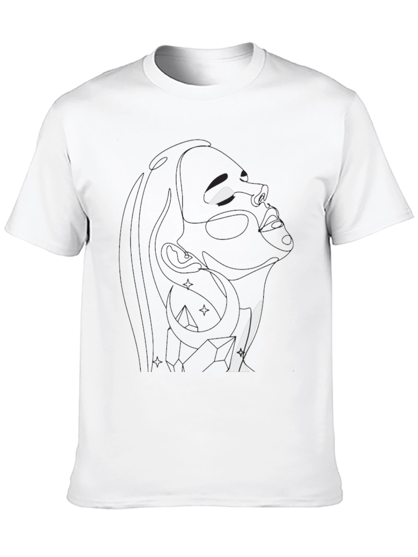 Abstract Silhouette Graphic Black T-Shirt