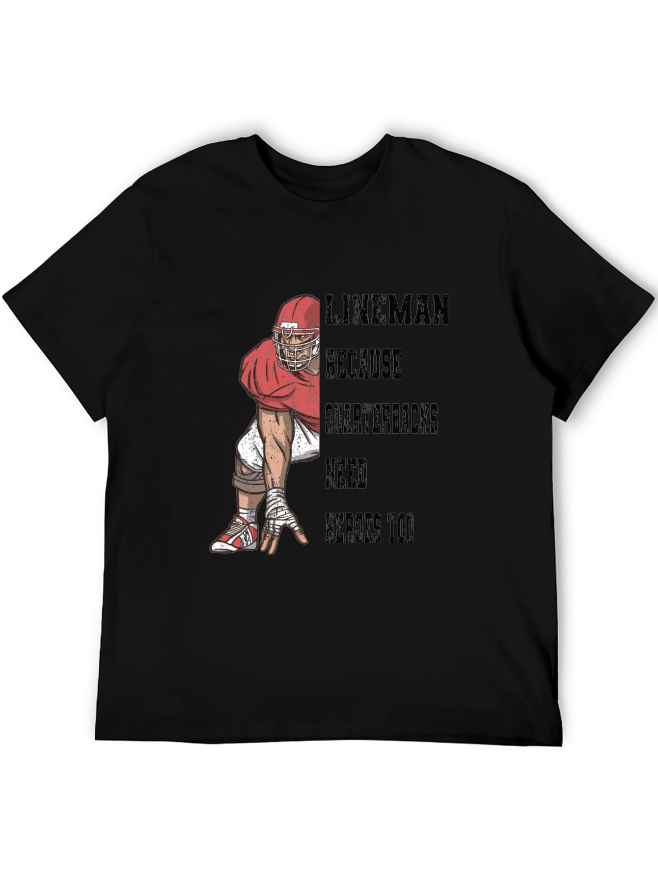 Lineman Hero Football T-Shirt