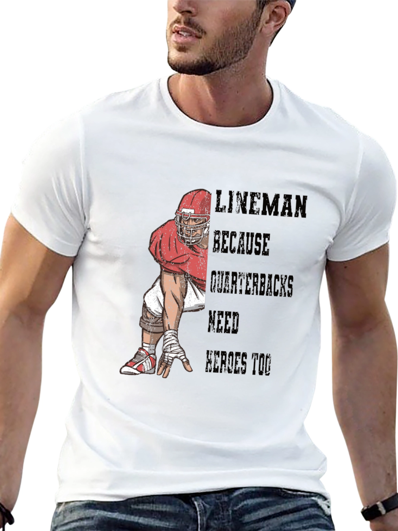 Lineman Hero Football T-Shirt