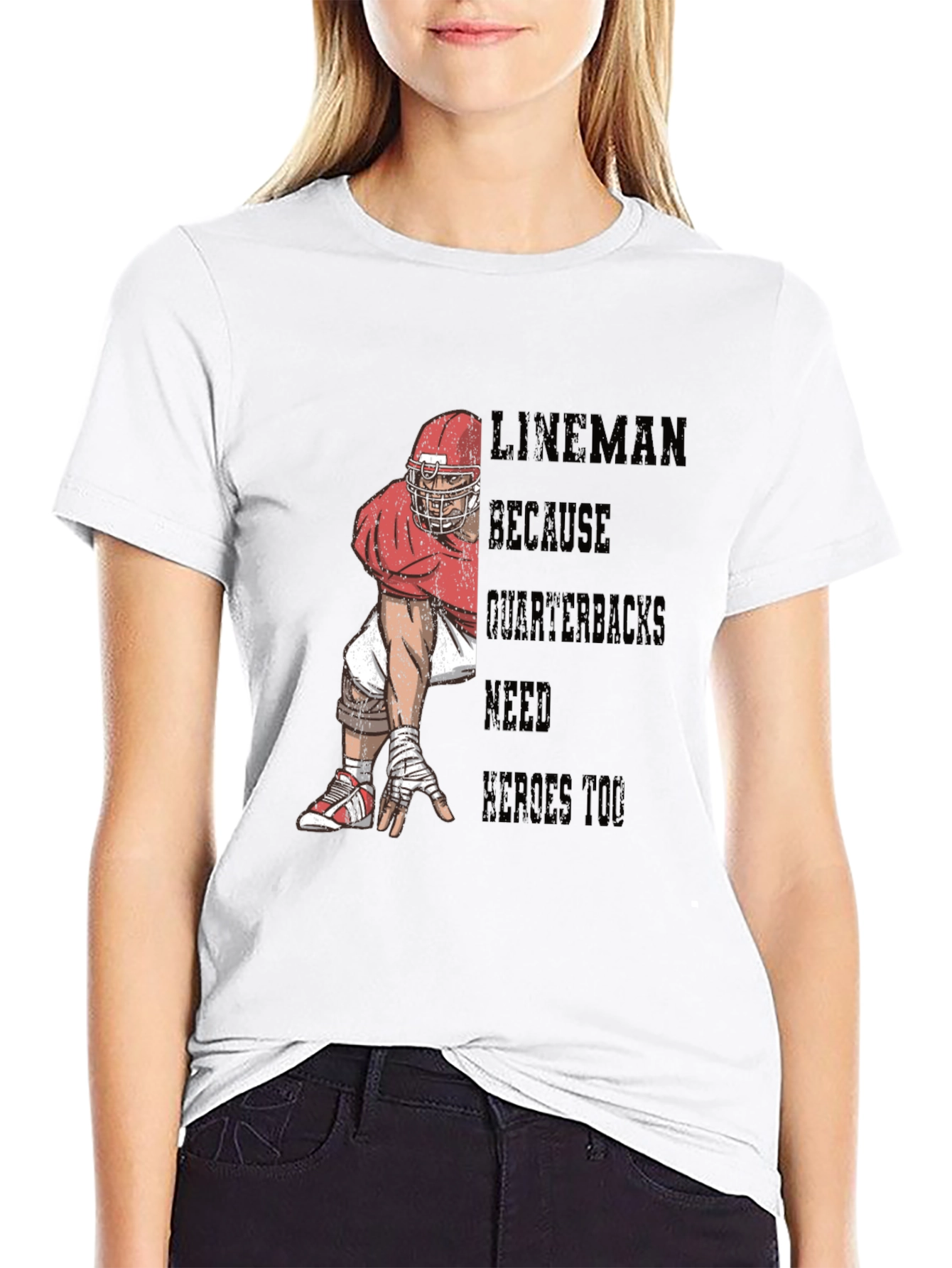 Lineman Hero Football T-Shirt