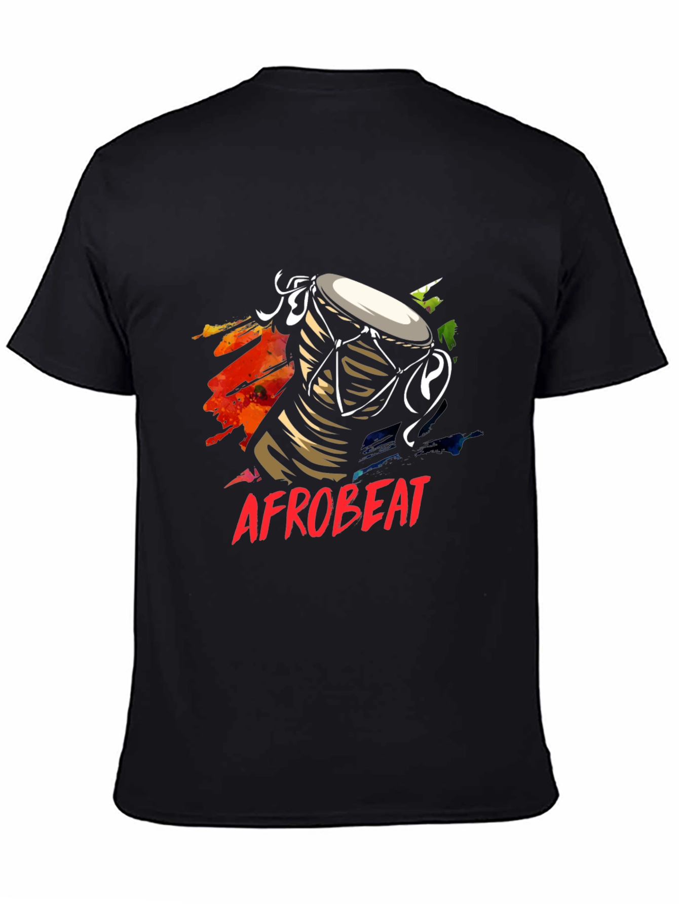 Afrobeat Drum Graphic Tee - Black T-Shirt