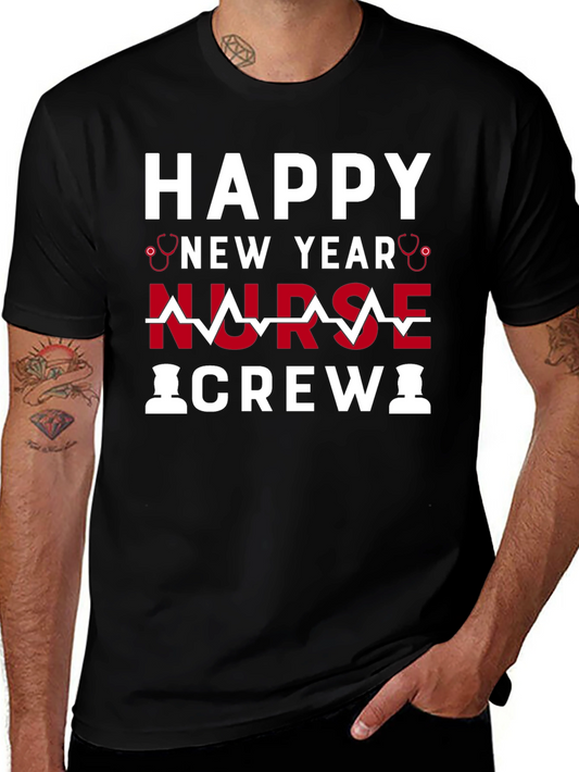 Happy New Year Nurse Crew Graphic T-Shirt