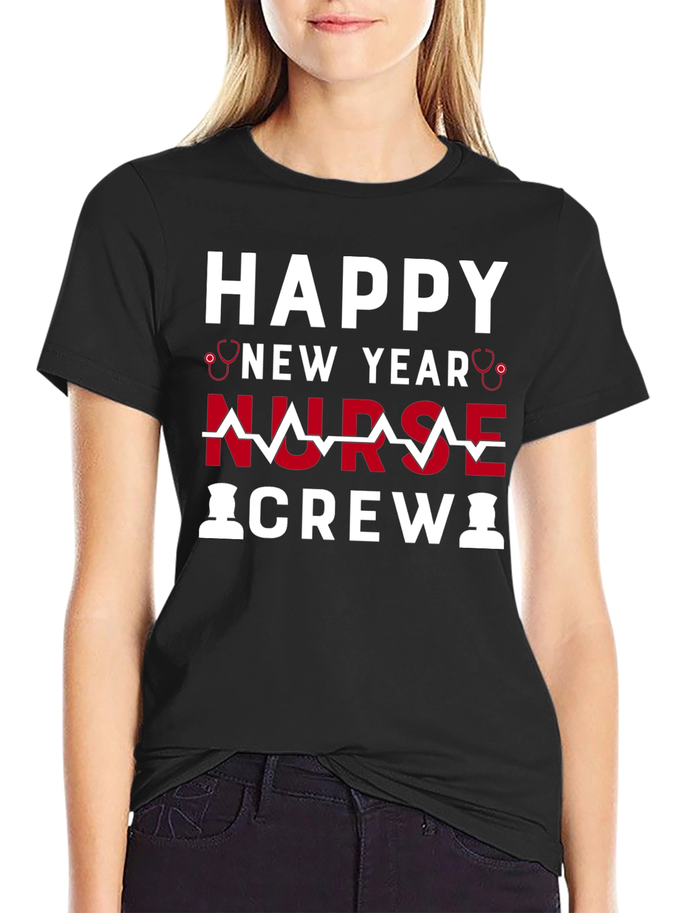 Happy New Year Nurse Crew Graphic T-Shirt