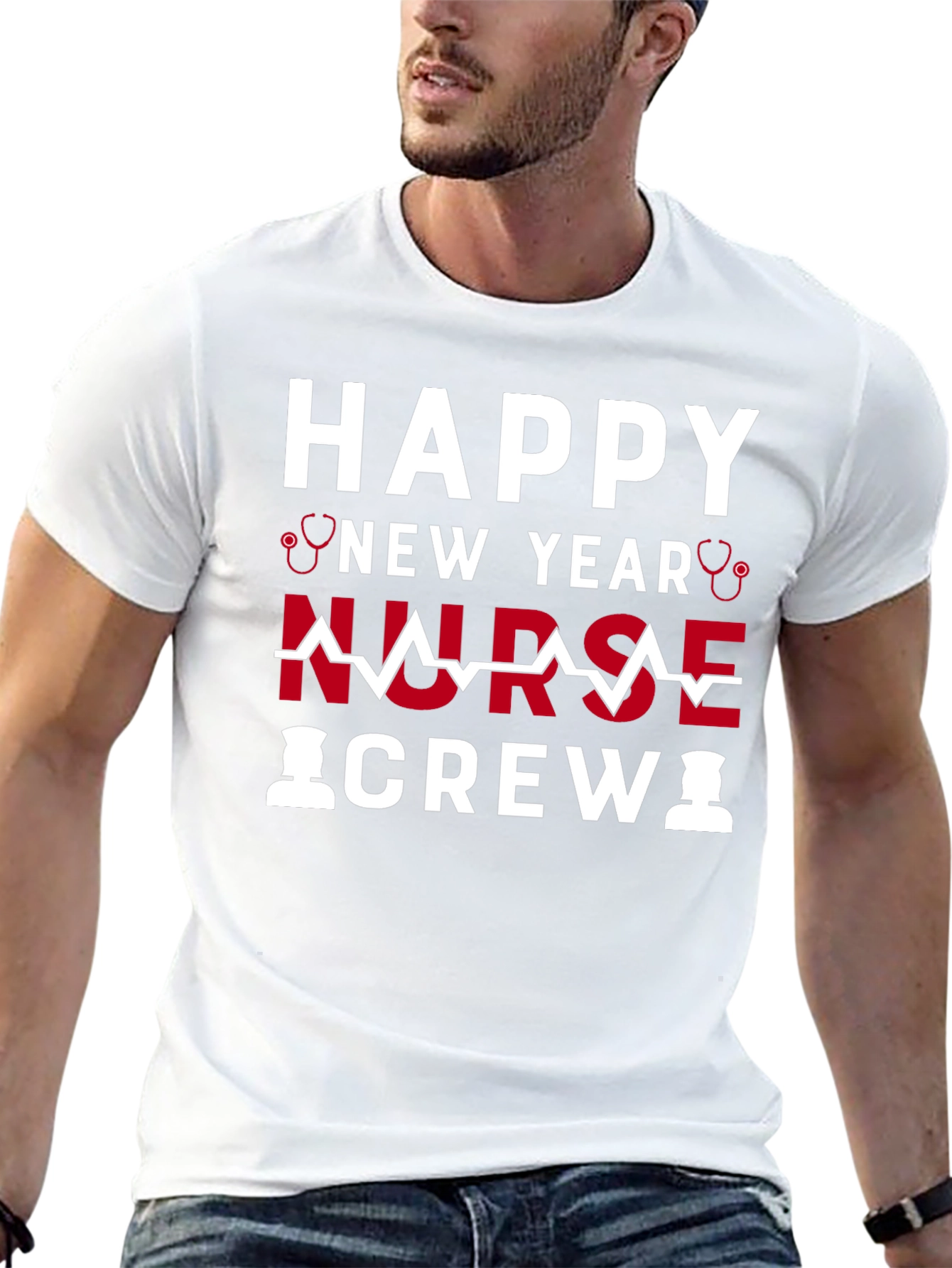 Happy New Year Nurse Crew Graphic T-Shirt