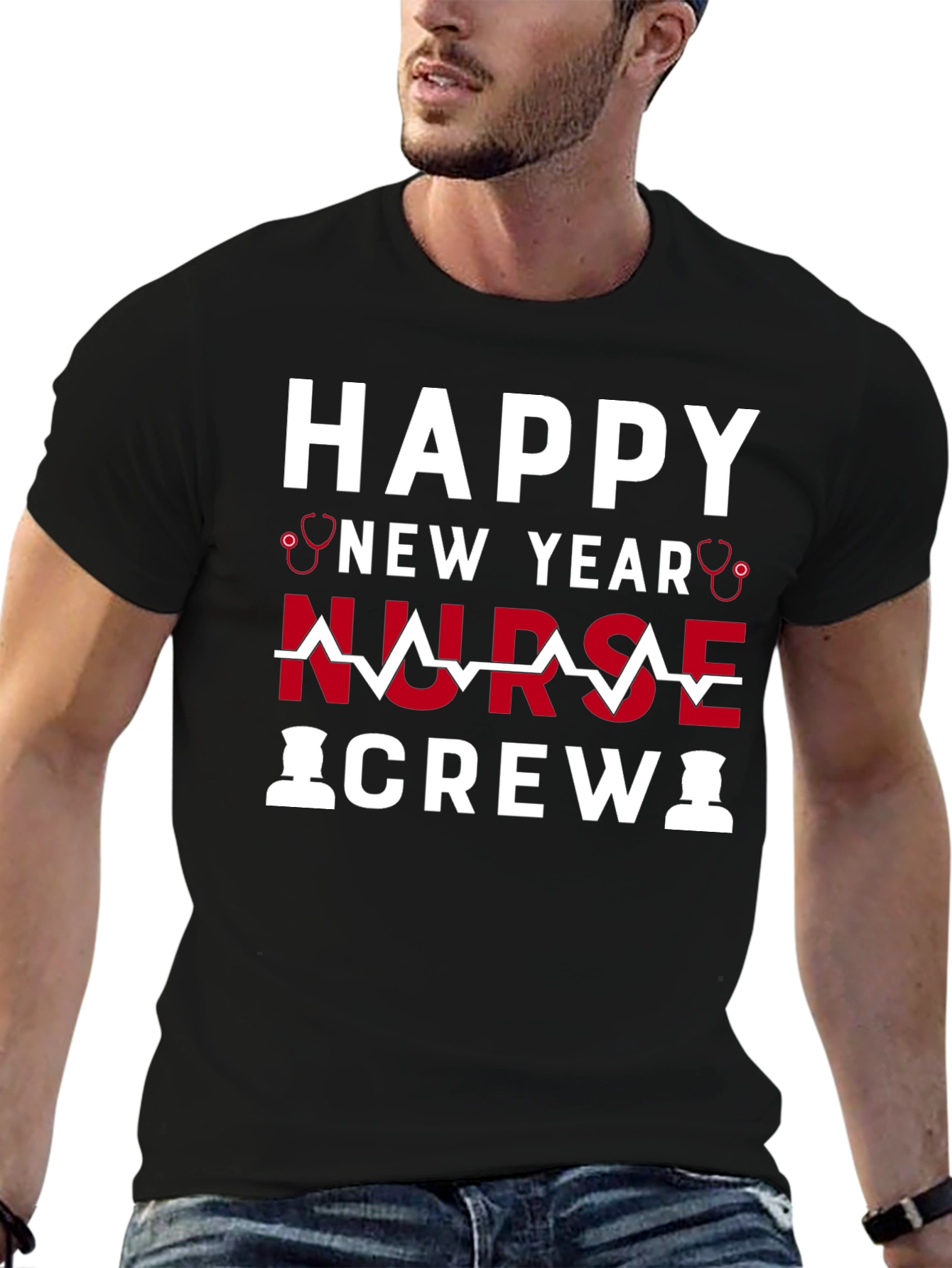 Happy New Year Nurse Crew Graphic T-Shirt