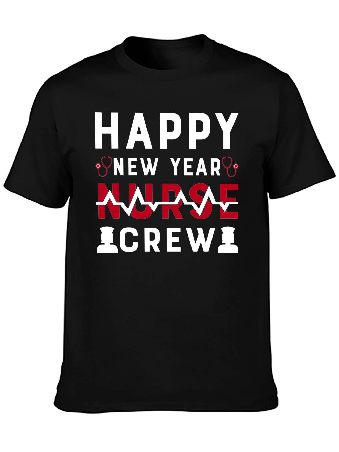 Happy New Year Nurse Crew Graphic T-Shirt