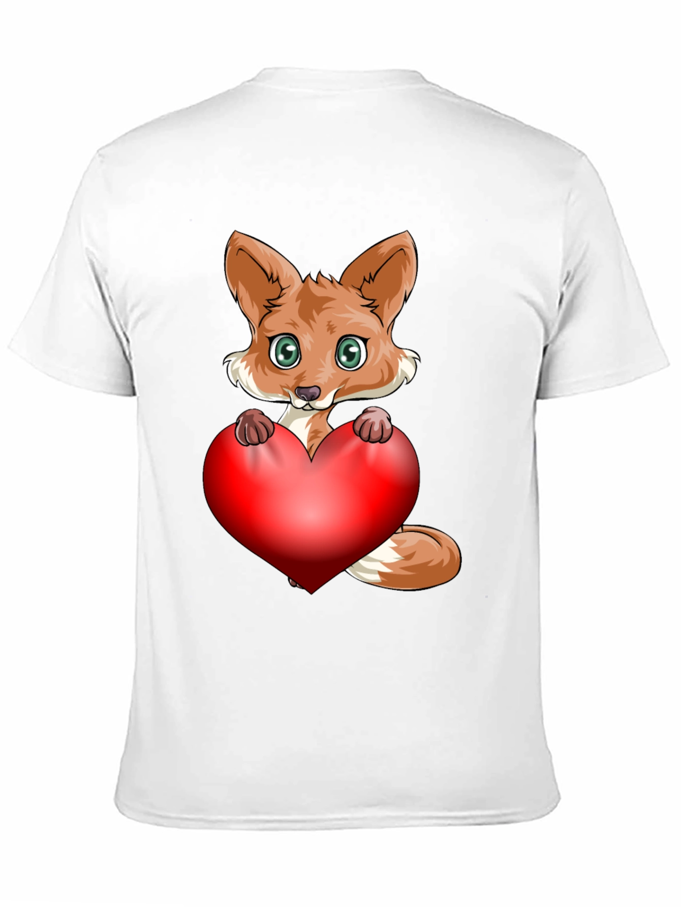 Cute Fox Heart Graphic T-Shirt - Love & Style!