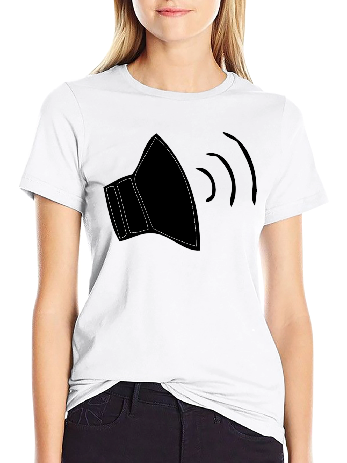 Sound Graphic Tee - Black Cotton T-Shirt