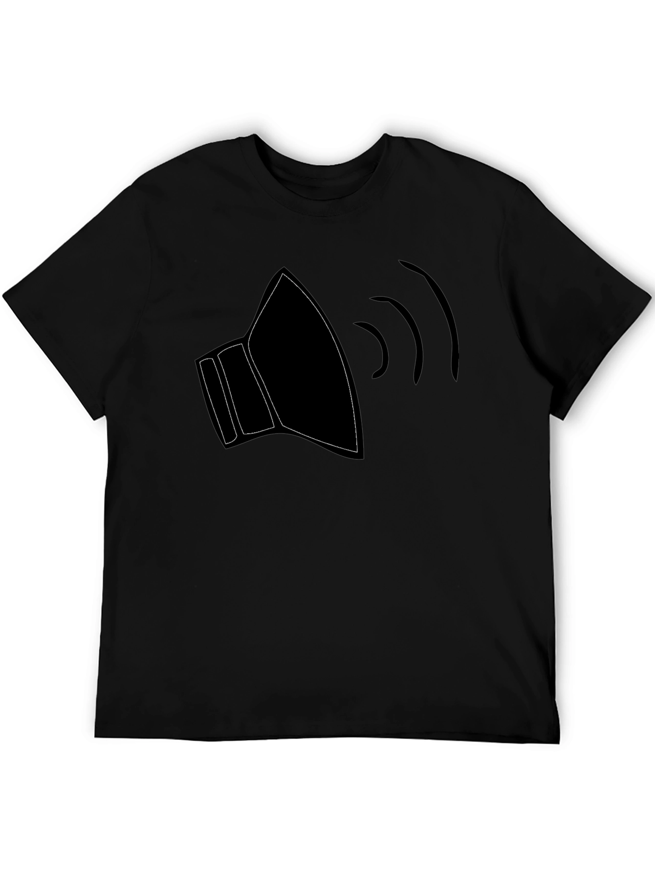 Sound Graphic Tee - Black Cotton T-Shirt