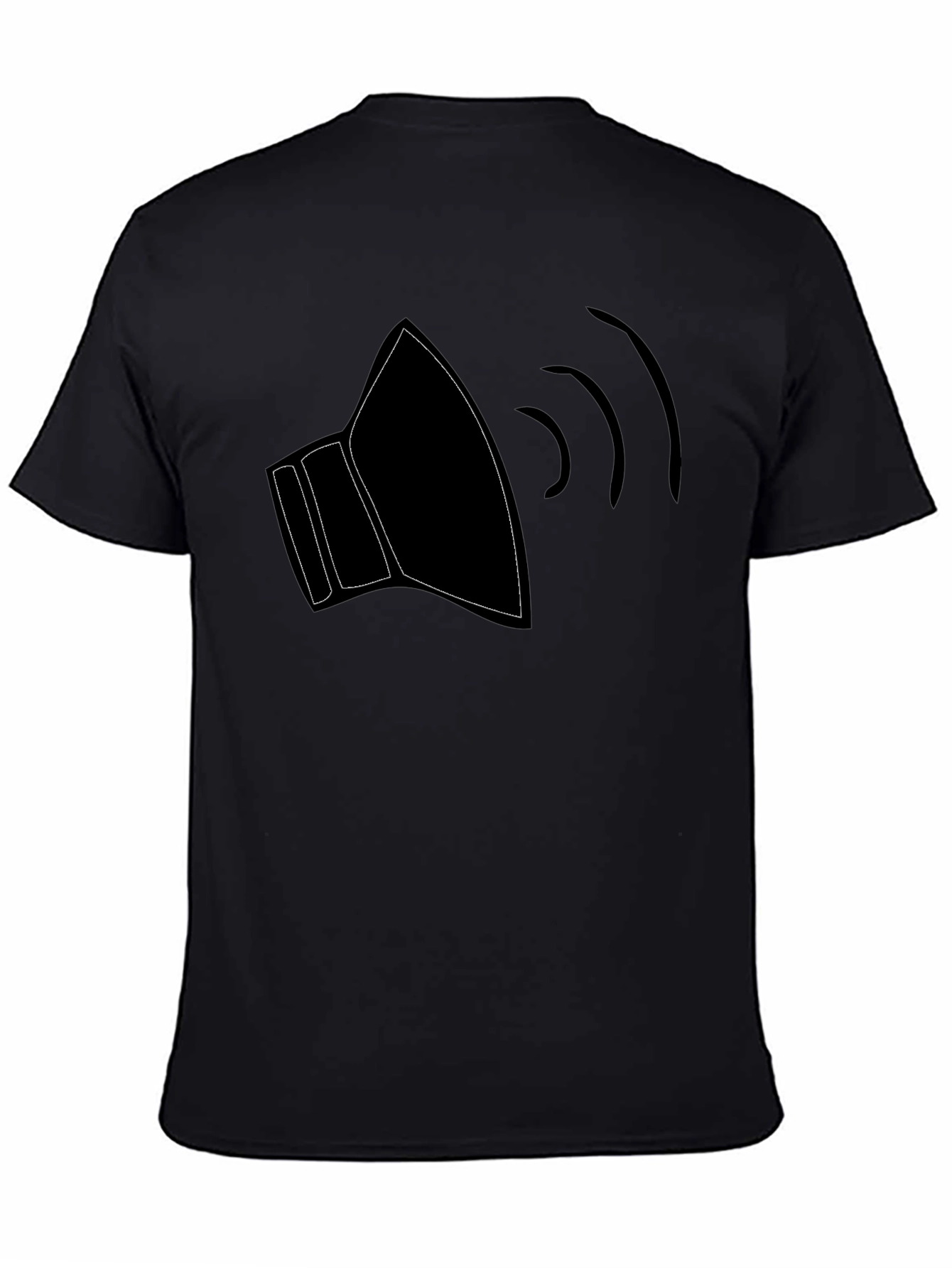 Sound Graphic Tee - Black Cotton T-Shirt