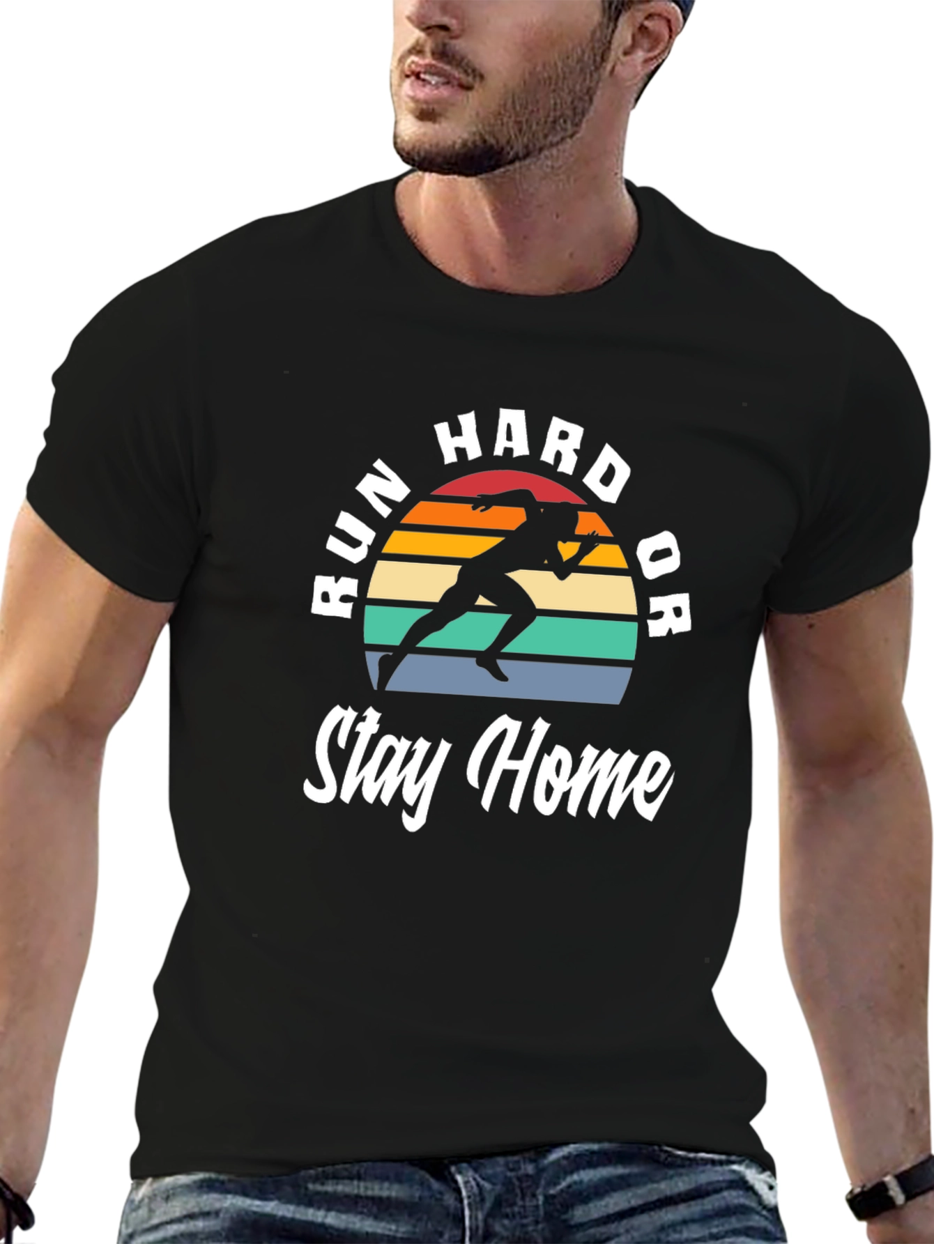 Run Hard or Stay Home Graphic Tee