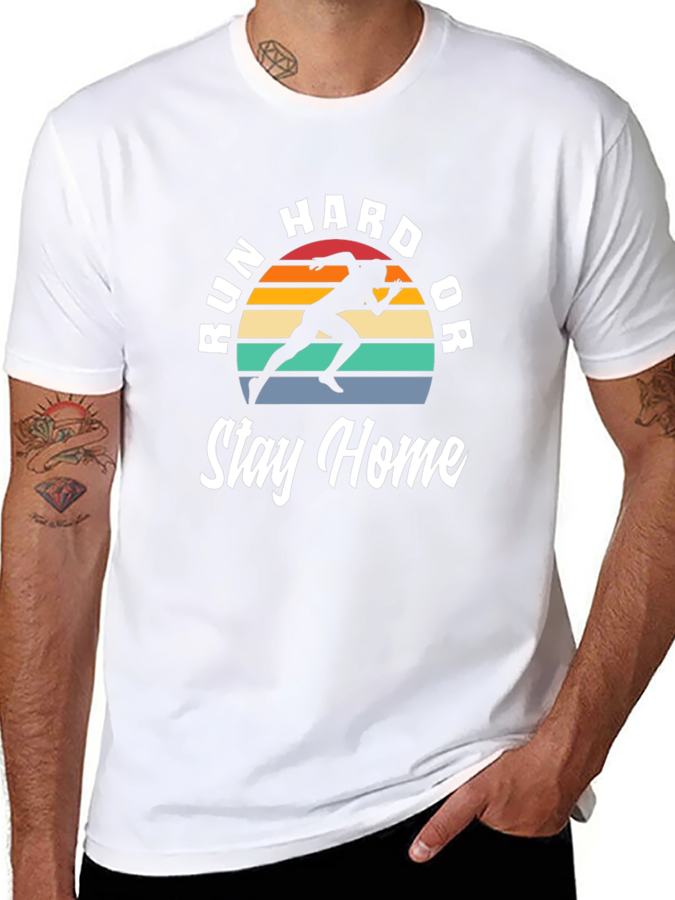 Run Hard or Stay Home Graphic Tee