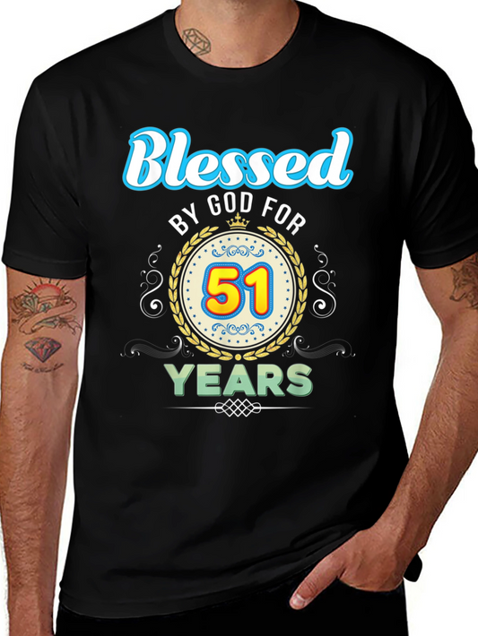 Blessed by God 51 Years Birthday T-Shirt
