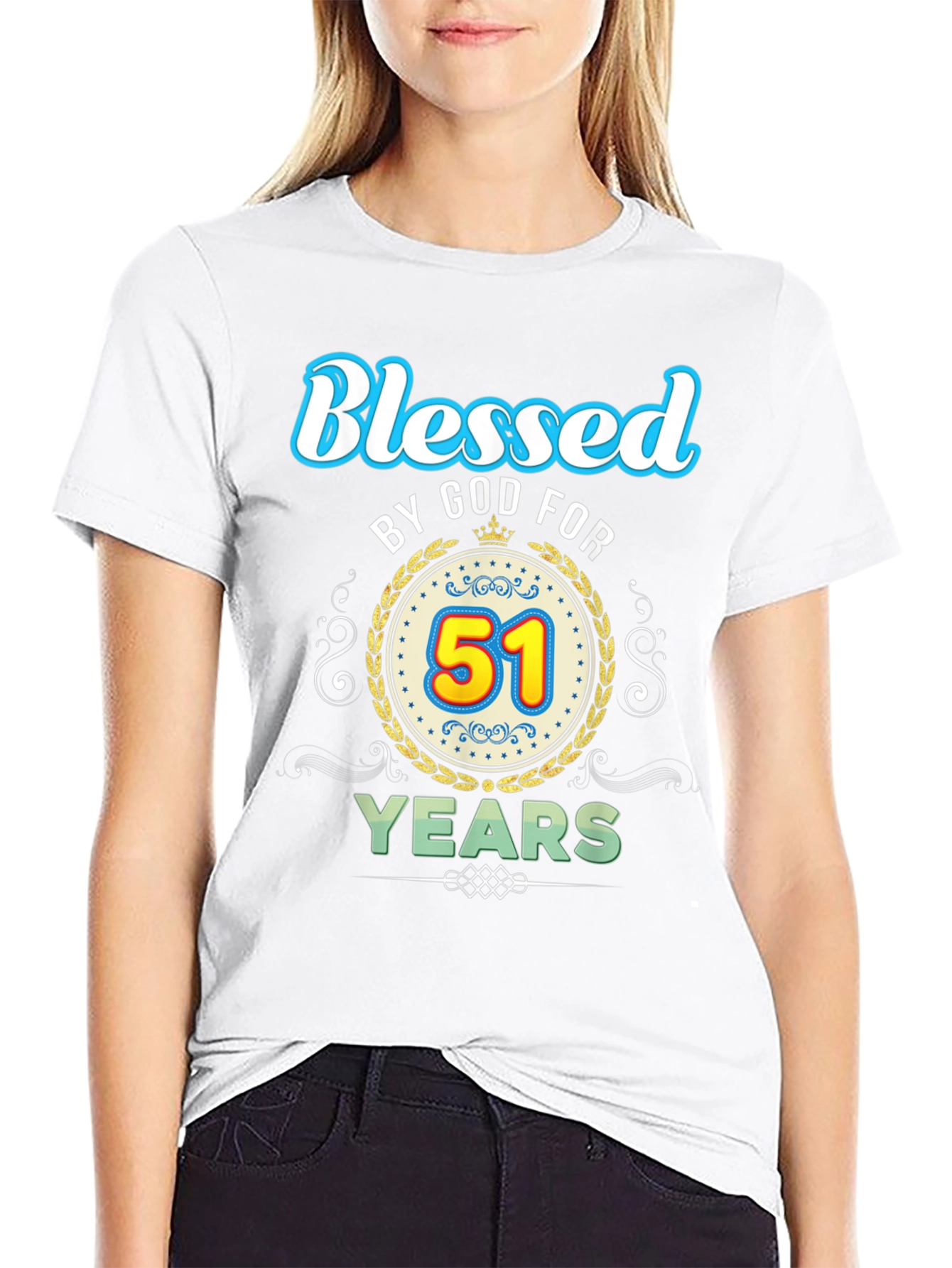 Blessed by God 51 Years Birthday T-Shirt