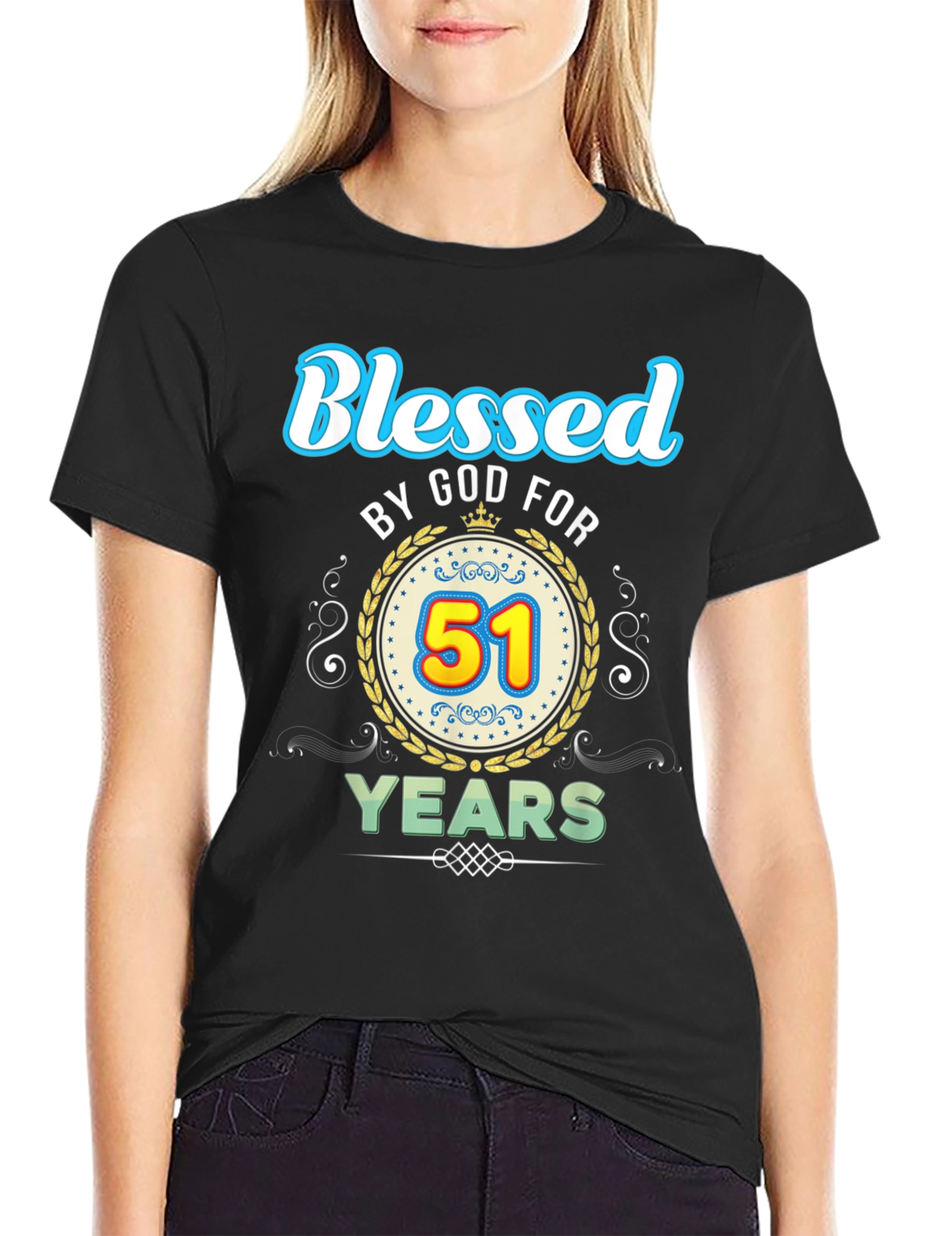 Blessed by God 51 Years Birthday T-Shirt