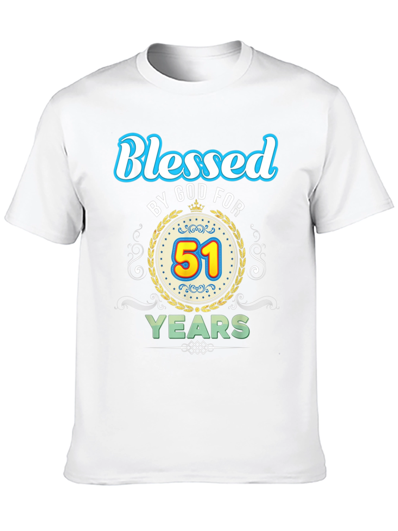 Blessed by God 51 Years Birthday T-Shirt