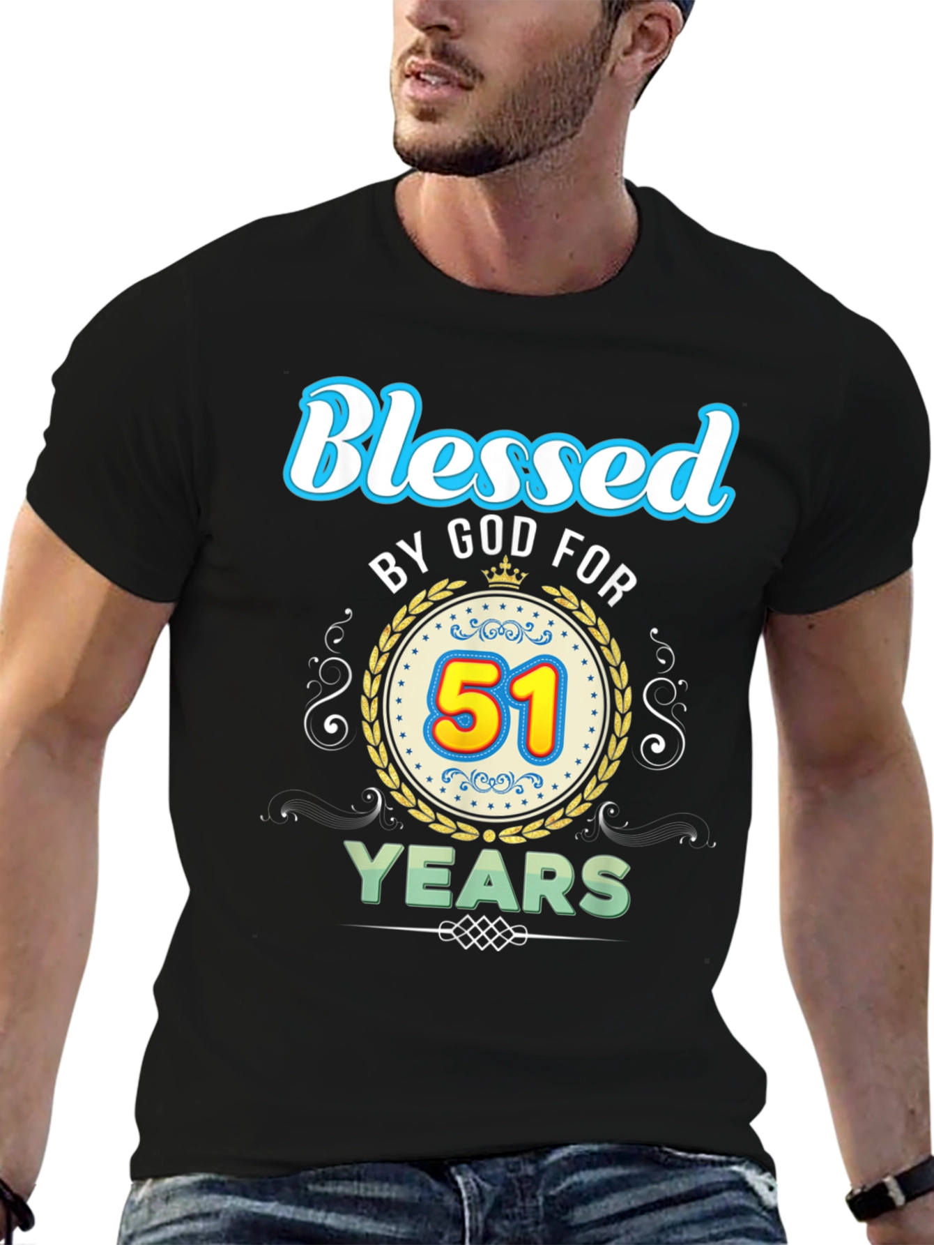 Blessed by God 51 Years Birthday T-Shirt