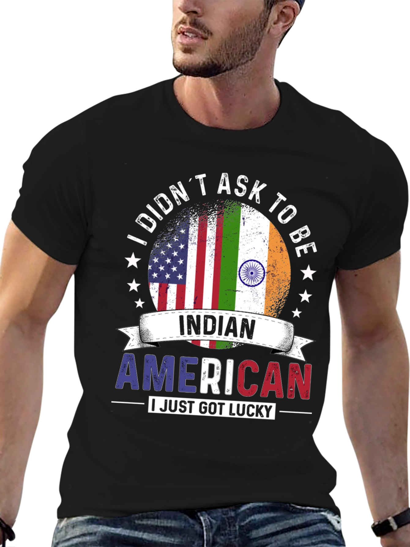 Indian American Lucky Graphic T-Shirt