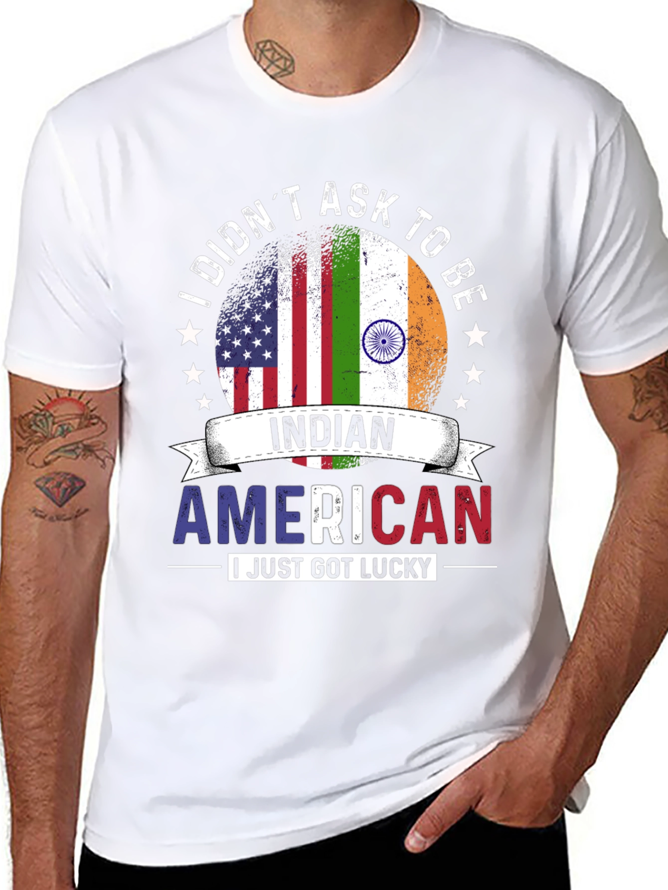 Indian American Lucky Graphic T-Shirt