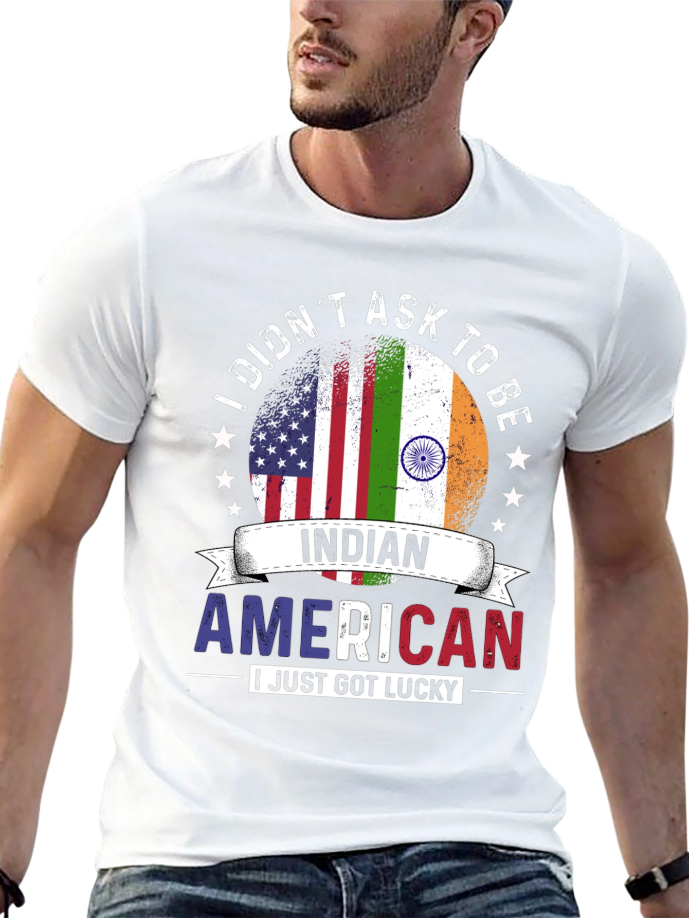 Indian American Lucky Graphic T-Shirt