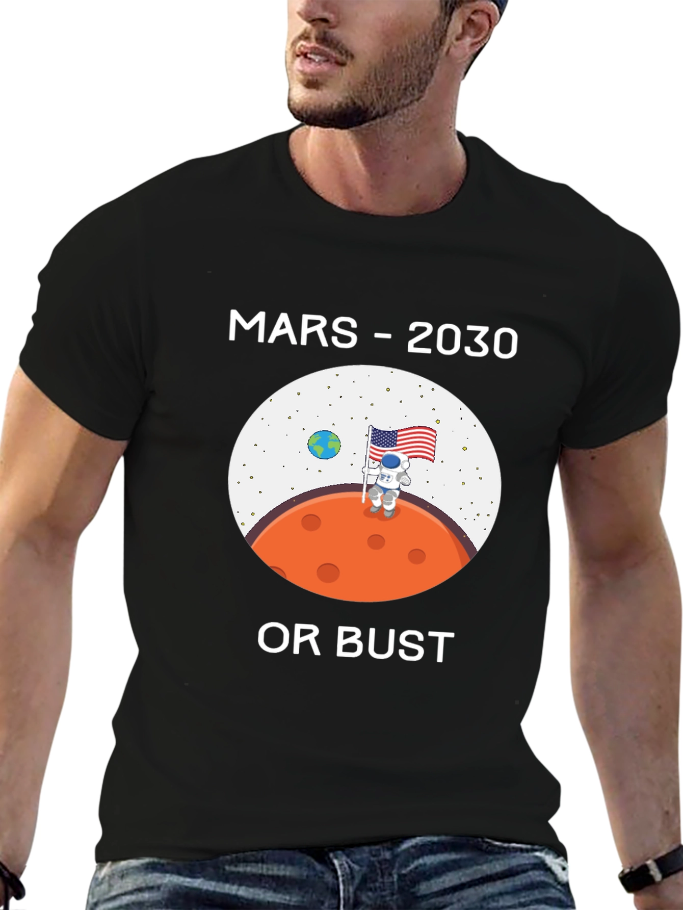 Mars 2030 or Bust T-Shirt Space Travel