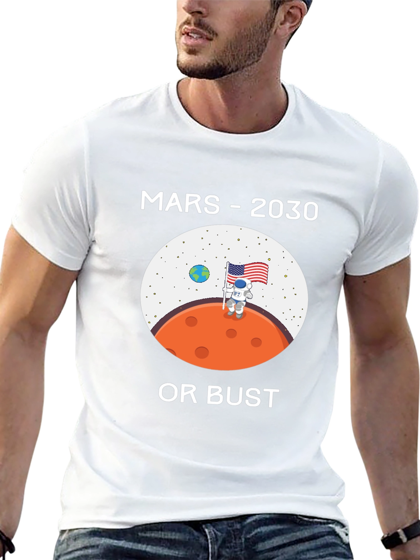 Mars 2030 or Bust T-Shirt Space Travel