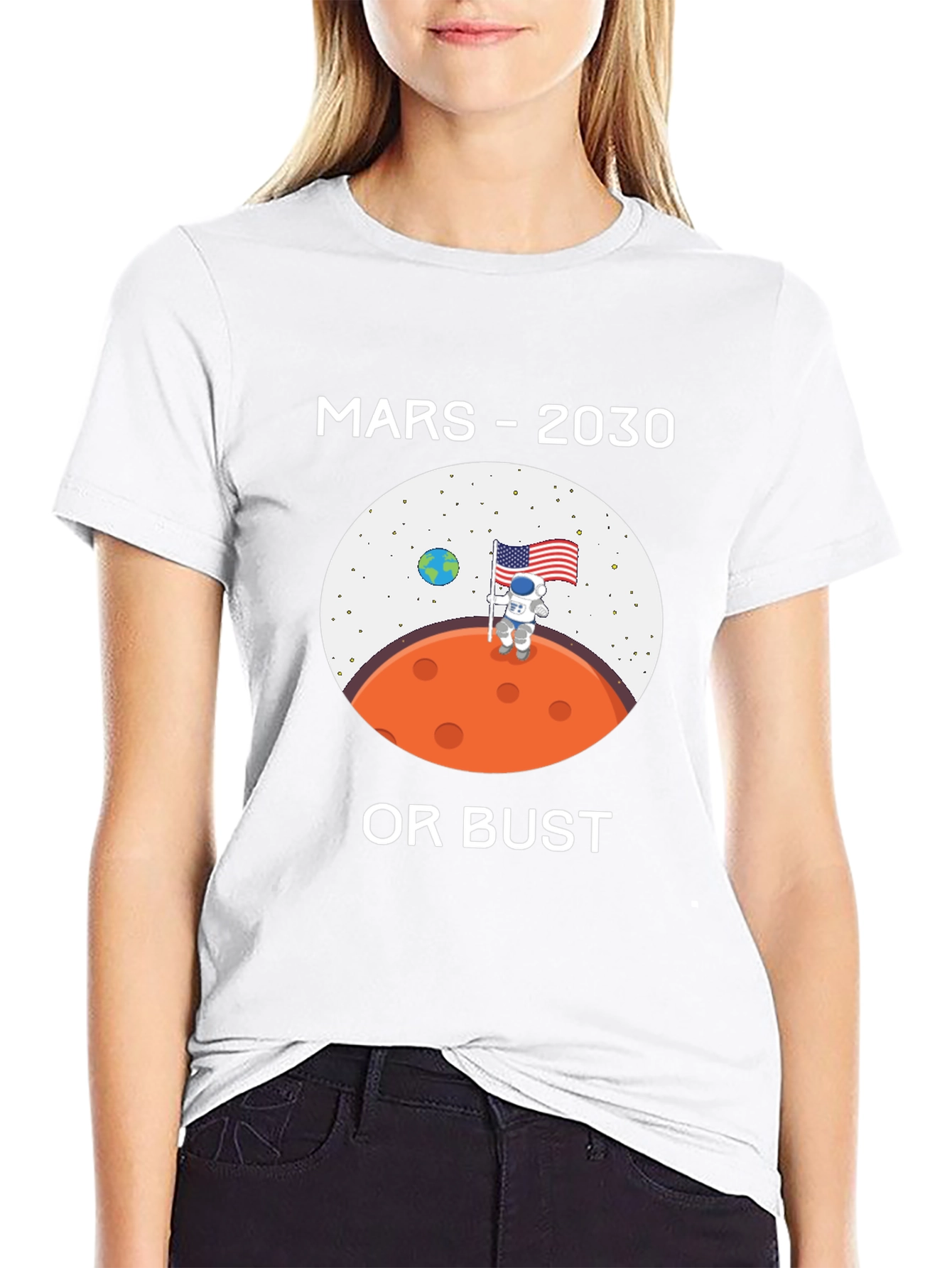 Mars 2030 or Bust T-Shirt Space Travel