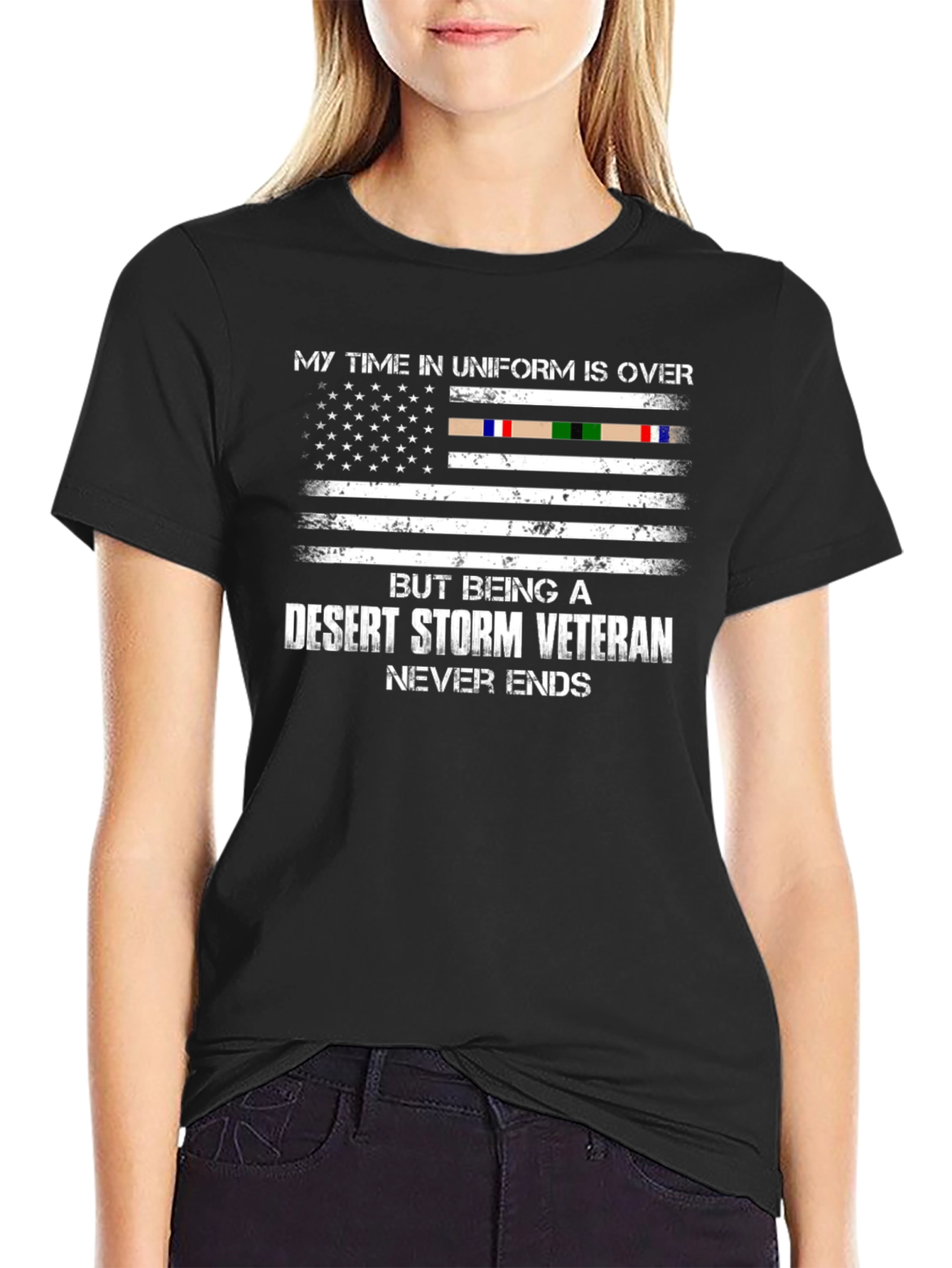 Desert Storm Veteran T-Shirt - Patriotic USA Flag